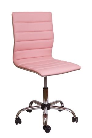Кресло поворотное Grace, розовый, экокожа