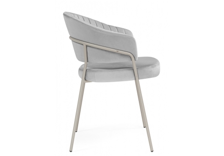 Стул на металлокаркасе Лео светло-серый (H-09), серый