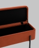 Банкетка Болейн с ящиком из терракотового велюра с черными ножками