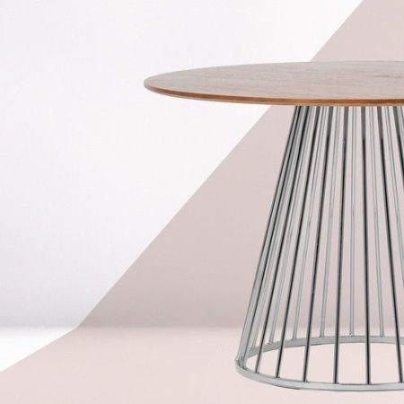 Стол Liverpool 110 см орех с хромированными ножками