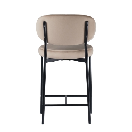 Стул полубарный MASO велюр бежевый