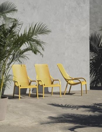 Кресло пластиковое Net Lounge горчичный