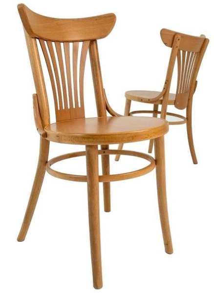 Деревянный стул венский Uranus натуральный с твердым сиденьем