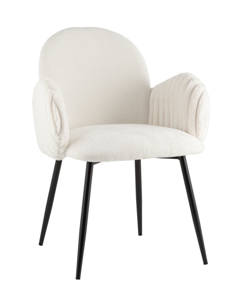 Стул обеденный Wave Stripes букле белый