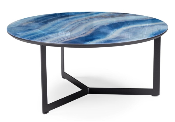 Журнальный стол Роб D-700 лазурит, черный