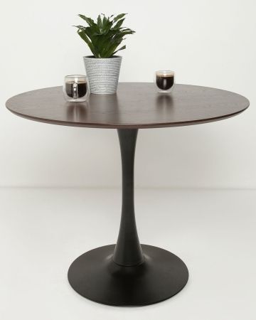 Стол Tulip style 80 черный, венге