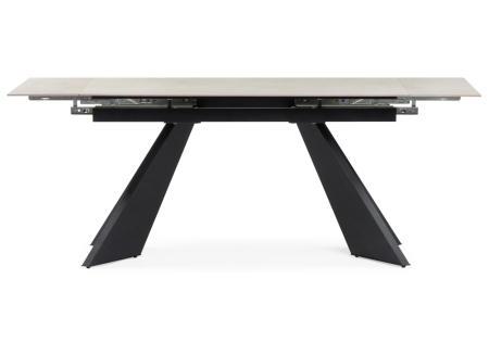 Керамический стол Ливи 140(200)х80х78 бежевый, черный