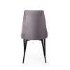 Стул Oliver бархат светло-серый, черный конус