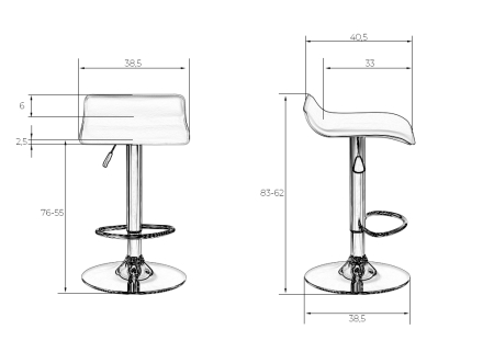 Набор 2 шт Стул барный TOMMY, кремовый