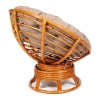 Кресло-качалка "PAPASAN" w 23 и 01 B с подушкой, коньяк, экошерсть коричневый, 1811-5