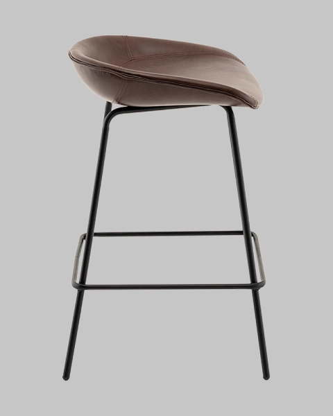 Стул полубарный Фуриоса экокожа коричневый