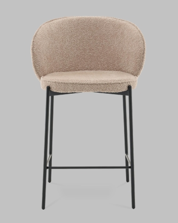 Стул полубарный Тисдейл букле бежевый