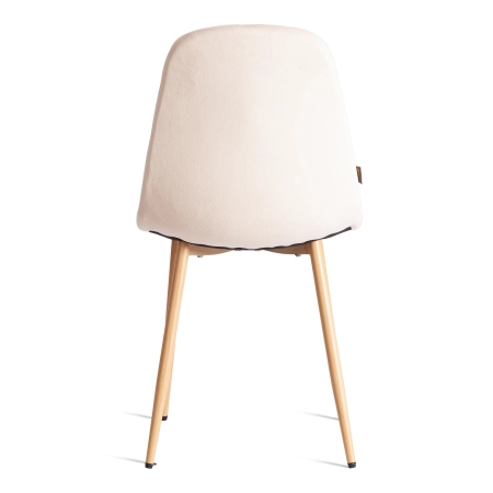 Стул BREEZE (mod. JSC-58) велюр и металл, бежевый и светлое дерево