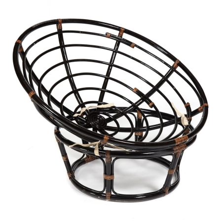 Кресло "PAPASAN" 23/01 W, с подушкой, античный черно-коричневый, флок олива 23