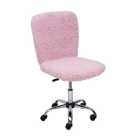 Кресло поворотное Fluffy нежно-розовый, искусственный мех