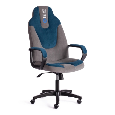 Кресло NEO 2 флок, серый/синий