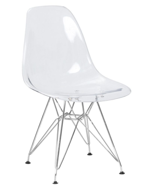 Стул обеденный DSR CASPER ножки хром, прозрачный