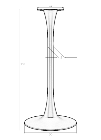 Подстолье барное JIM WHITE HIGH