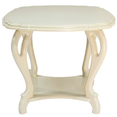 Стол журнальный "Кофейный П" дуб шампань Вис