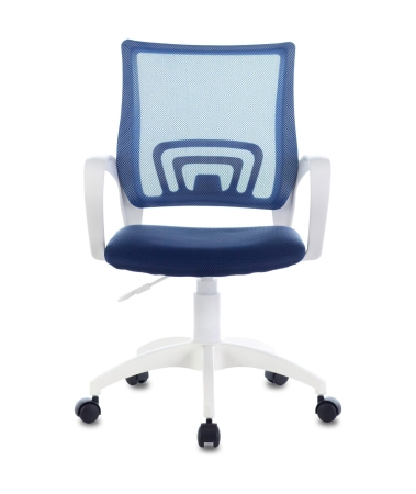 Кресло CH-W695NLT темно-синий TW-05N TW-10N сетка и ткань крестовина пластик пластик белый