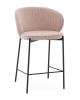 Стул полубарный Тисдейл букле розово-персиковый