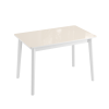 Стол кухонный Бейсик-6 крем/белый