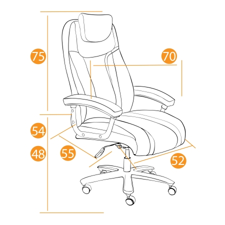 Кресло Trust (max) экокожа, коричневый