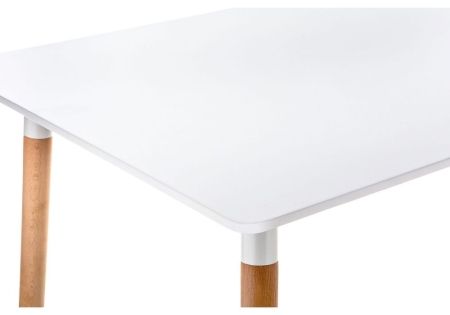 Стол Table 120 белый, светлое дерево