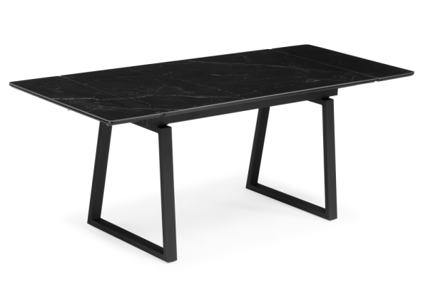 Керамический стол Джек 140(200)х80 черный мрамор, черный