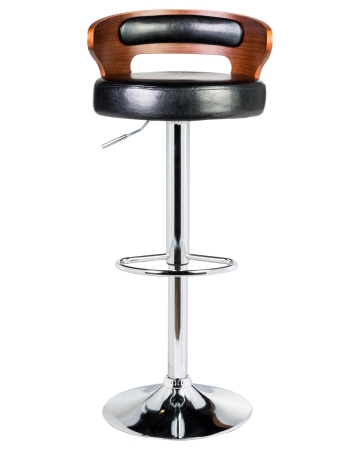 Набор 2 шт Стул барный FRED, коричневое дерево, черный