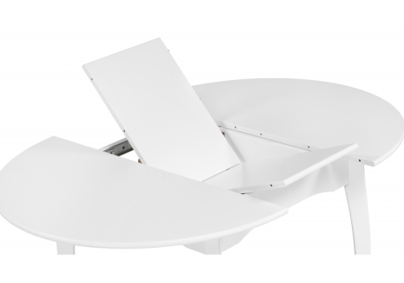 Стол деревянный Распи круглый 90(120)х90х76 белый