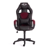Кресло DRIVER экокожа и ткань, черный и бордо
