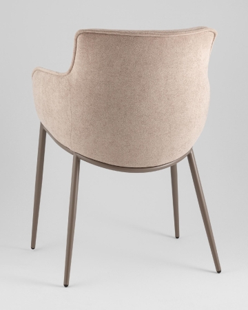 Стул Твигги шенилл бежевый с бежево-серым каркасом