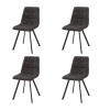 Стул CHILLI SQUARE RU-08 антрацит, PU, черный каркас