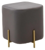 Пуф для гостиной OTTO велюр velutto 32 антрацитовый, золотой каркас