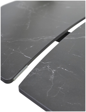 Стол BALDE 120 MATT BLACK MARBLE SOLID CERAMIC, BLACK