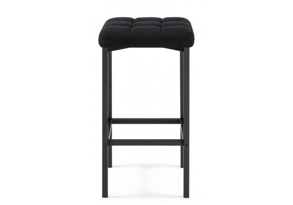 Барный стул Лофт микровелюр катания блэк, черный матовый
