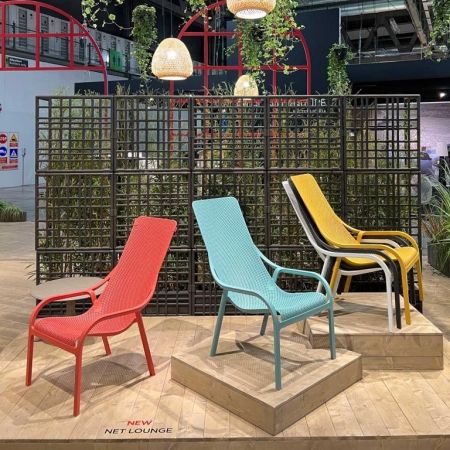 Кресло пластиковое Net Lounge горчичный