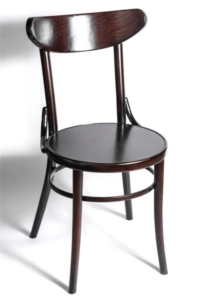 Деревянный стул венский Luna темный орех с твердым сиденьем
