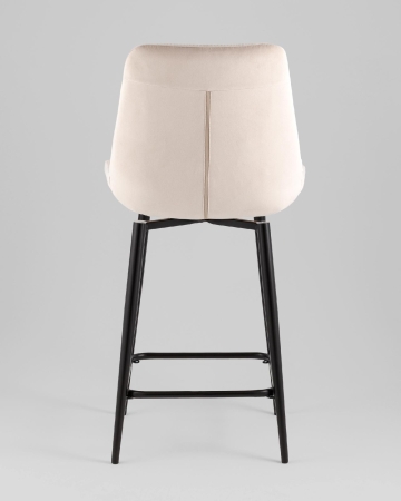 Стул полубарный Флекс с поворотным механизмом велюр бежевый