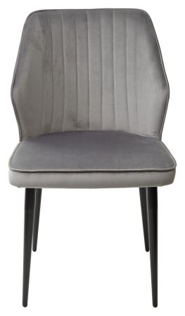 Стул SEATTLE-V светло-серый #26 велюр, черный каркас