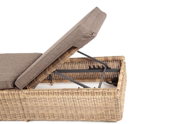 Шезлонг Рим с подушкой цвет соломенный