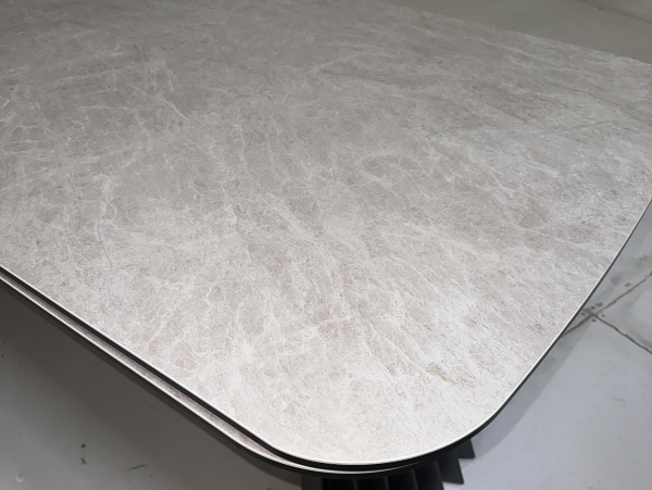 Стол ASTRID 200 TL-102 бежевый мрамор, испанская керамика, темно-серый