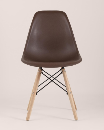 Стул Eames Style DSW коричневый (разборный каркас)