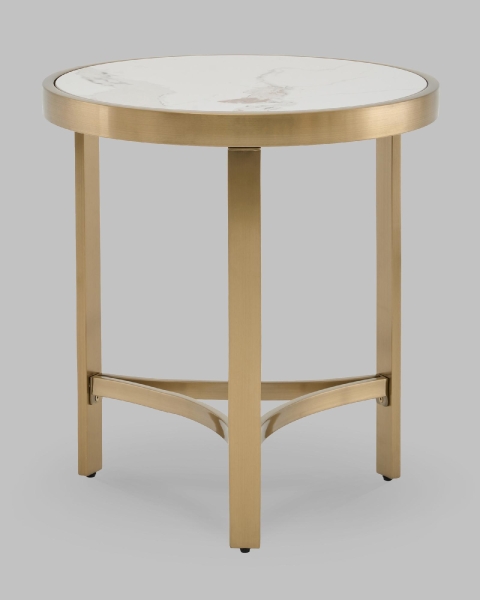 Журнальный столик Адриана 50*50 см светлая керамика