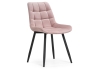 Стул Челси велюр розовый, черный