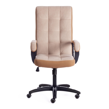 Кресло TRENDY флок и ткань, бежевый и бронза