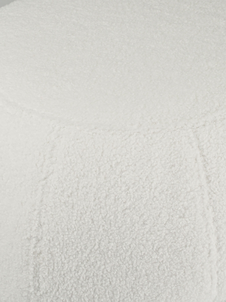 Пуф круглый Флойд белый экомех HUSH 000