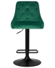 Стул барный JOSEPH черный, зеленый велюр MJ9-88