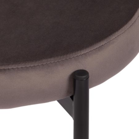 Стул REVO (mod. 7033) ткань и металл, 47х54х82 см, высота до сиденья 47 см, темно-серый бархат 14, черный